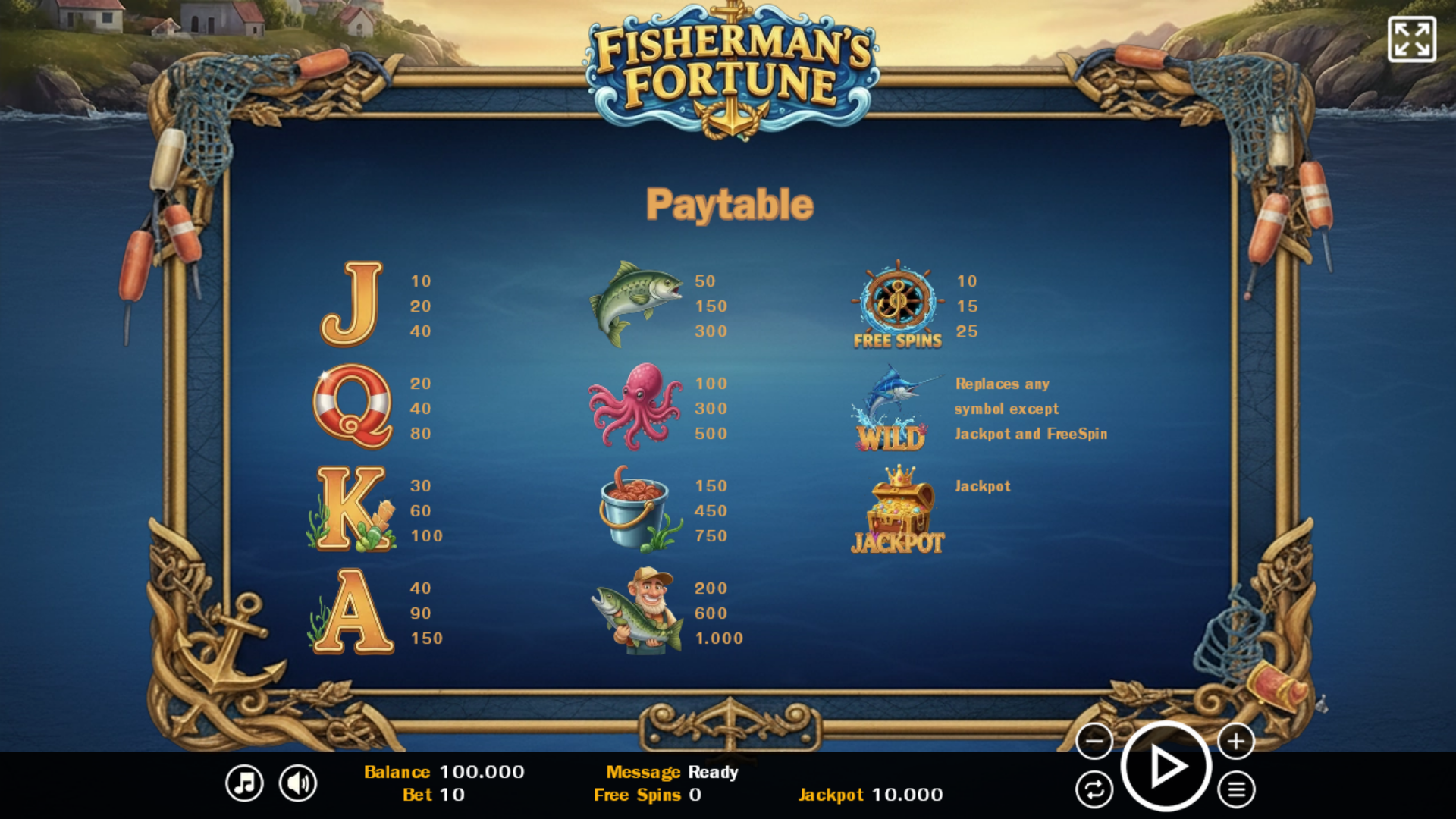 Fisherman's Fortune Game